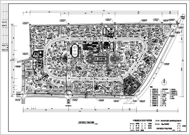 紫薇城市花园天然气管道主干线设计cad图(含总平面图)-图一