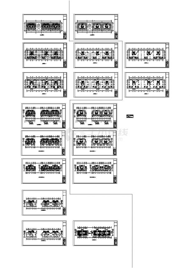 长沙小区高层住宅部分电气设计施工cad图，共十七张-图二