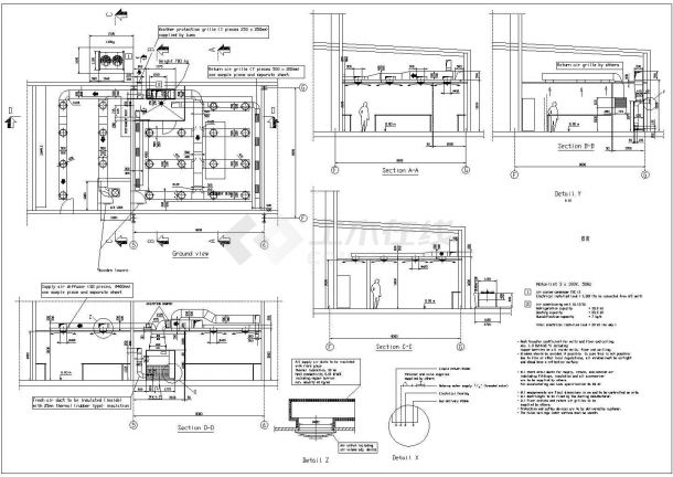 某化验室暖通空调设计cad施工图-图二