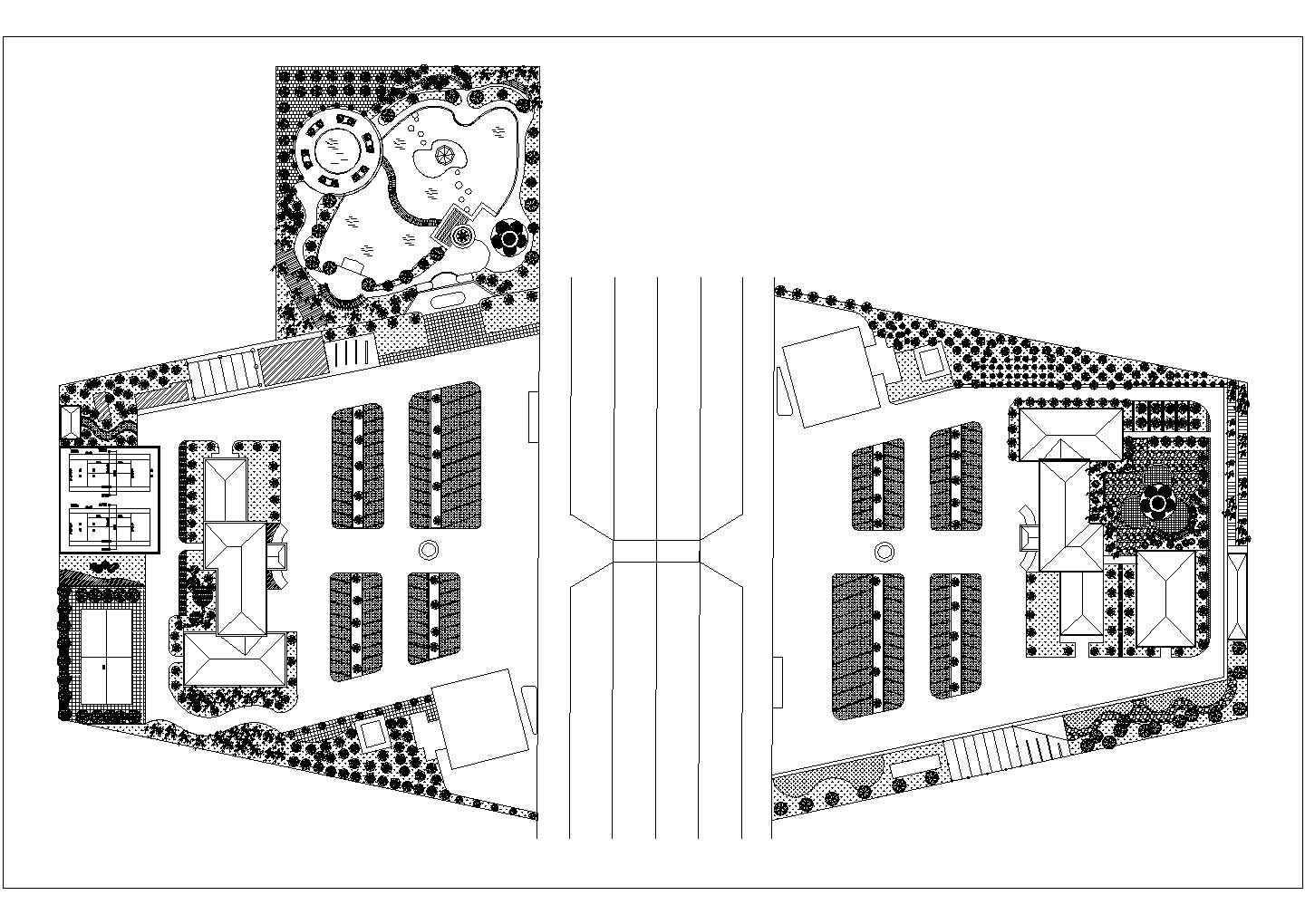 许平南高速公路某服务区景观设计CAD图