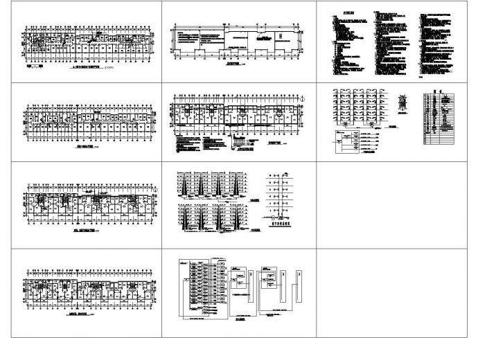 泰安小区6层住宅楼电气系统设计施工cad图纸，共十张_图1
