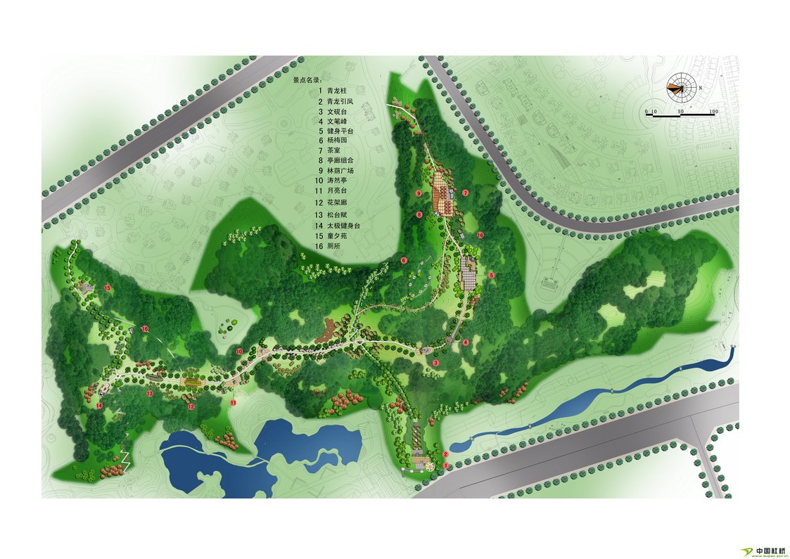 杜桥凤凰山、松山公园园林景观设计方案