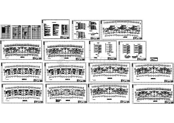 蓝波湾普通住宅楼电气系统设计施工cad图纸，共十五张-图一