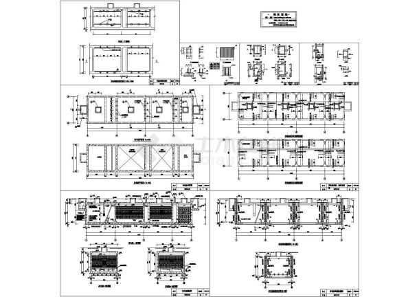 某工厂净化池系统全套设计CAD施工图-图一