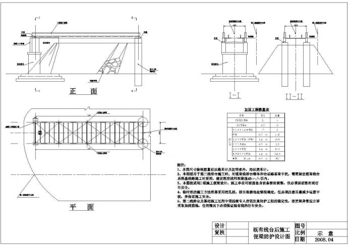 大桥桥台加固保护措施设计方案CAD图_图1