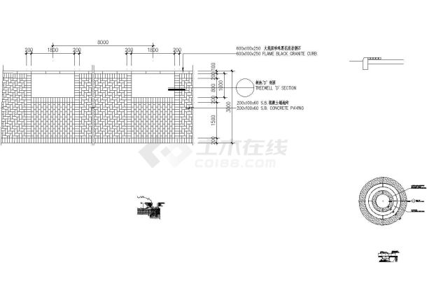 特色圆形树池设计施工大样图-图二