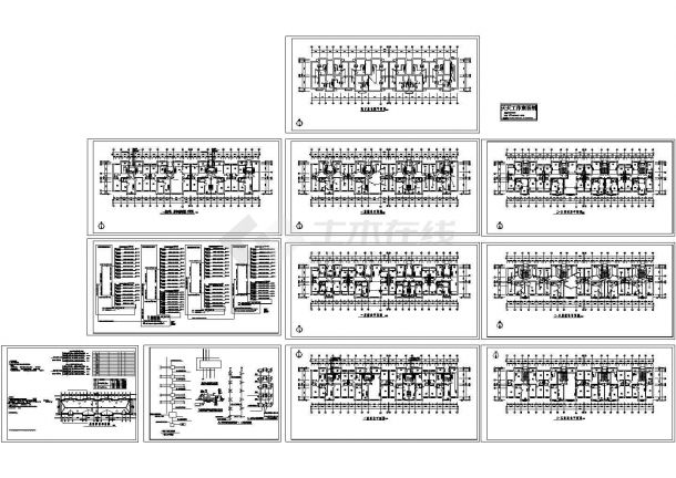 五层小区住宅楼电气系统设计施工cad图纸，共十一张-图二