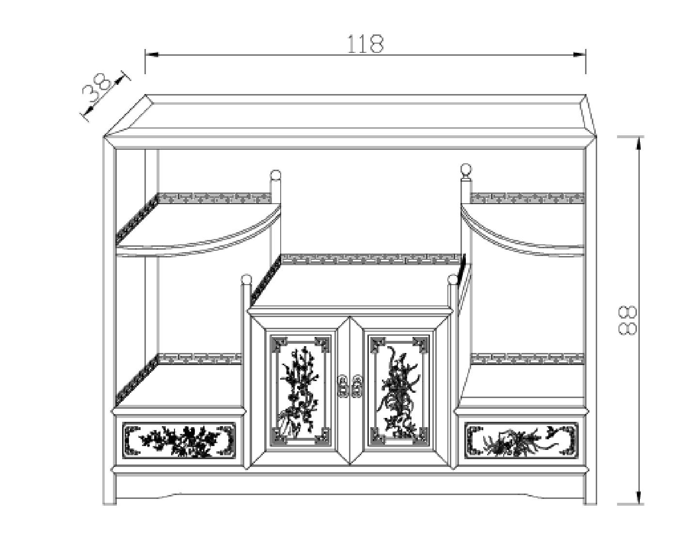 某某建筑茶棚结构平面图CAD图