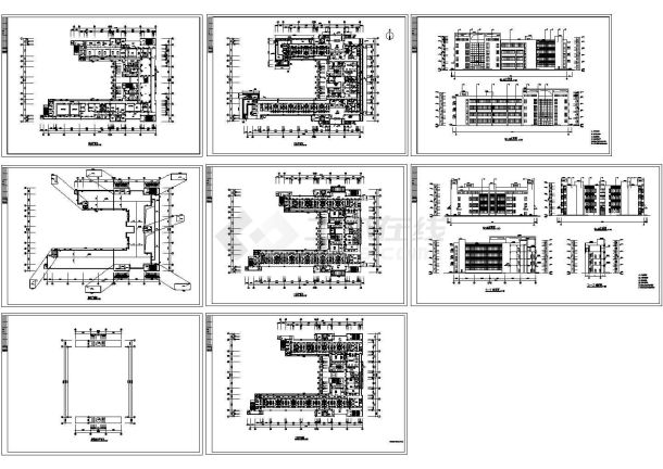 某四层框架结构医院病房楼设计cad全套建筑施工图（标注详细）-图一