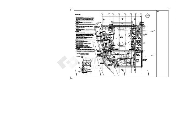 某地上六层砖混结构传染病医院大楼设计cad全套建筑方案图（含总平面）-图二
