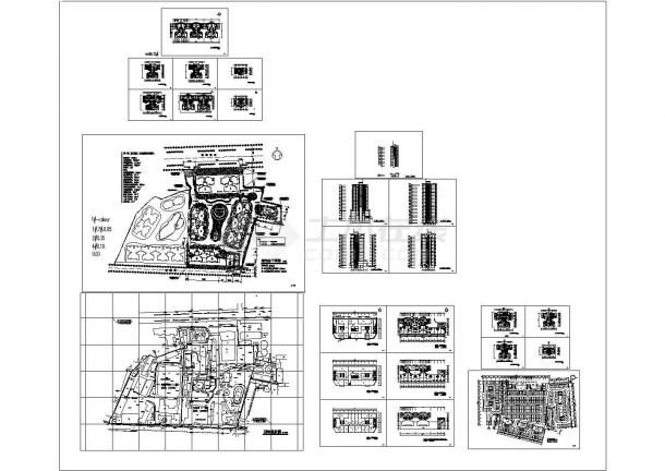 江西原文化宫高层居住小区楼建筑设计cad全部图纸，共30张-图一