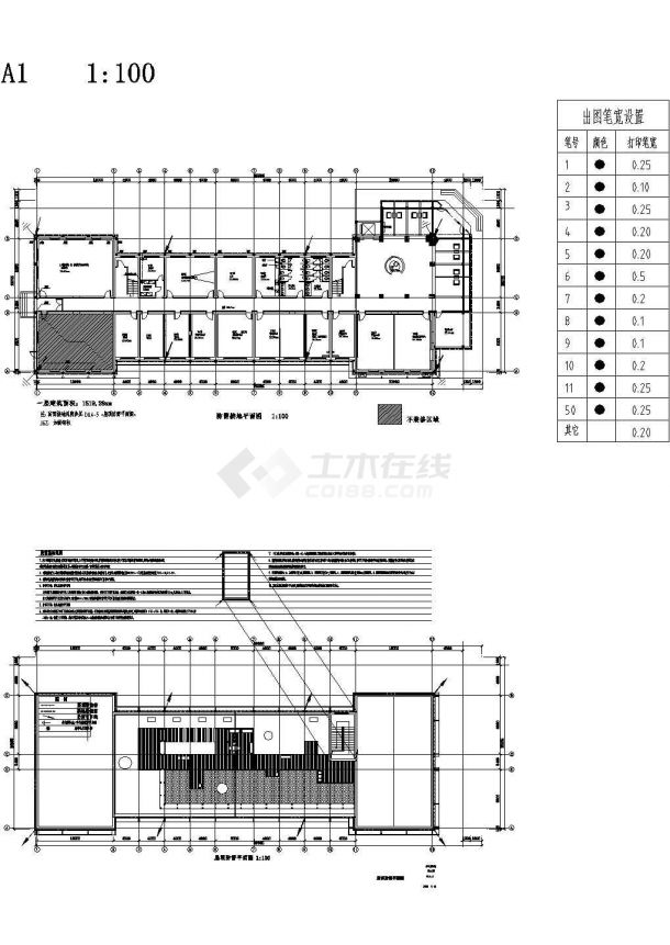 上海某学院教学楼维修工程配电、防雷cad施工图纸-图二