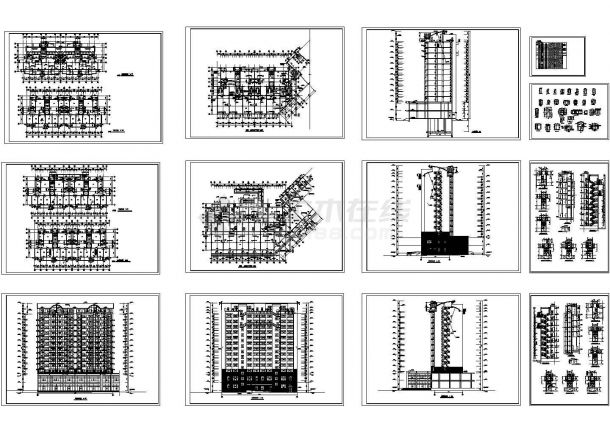 青岛景苑六号楼建筑施工图-图一