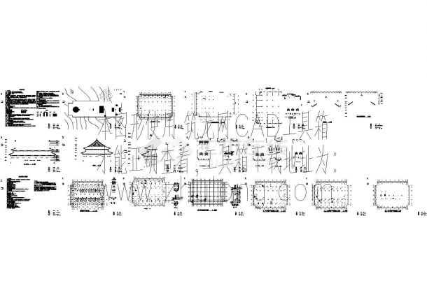 某寺院殿古建筑设计施工图-图二