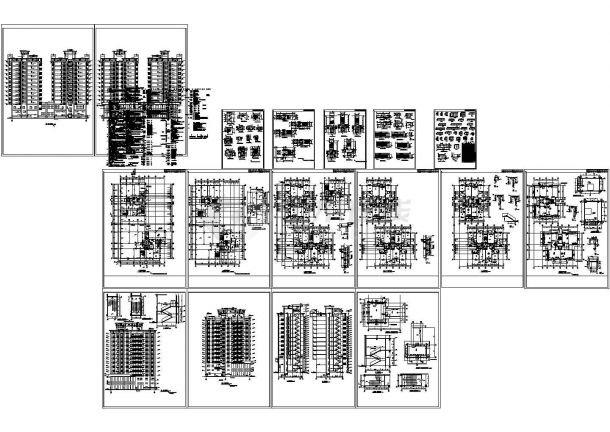深圳市宝安区某十二层办公楼(商住两用）建筑施工图-图一