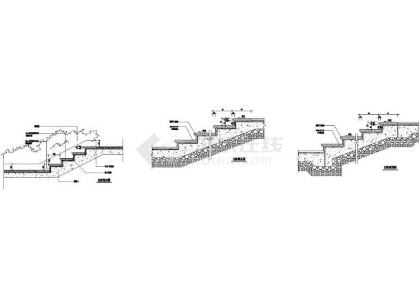 某市台阶踏步大样施工详图（全套）-图一