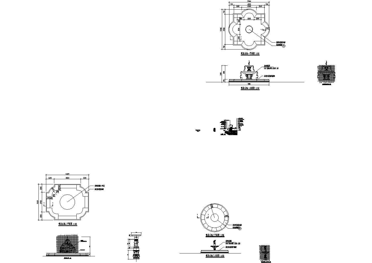 欧式喷泉水池设计详图