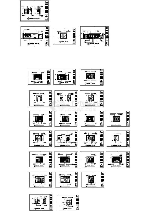 现代简约风格三居室住宅设计施工图（附效果图）-图一