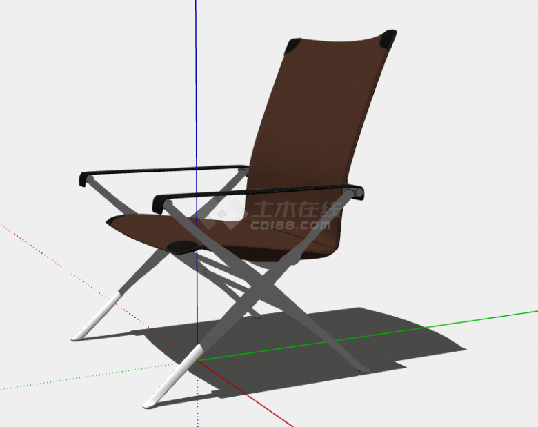 办公室用扶手椅子的SU模型-图二