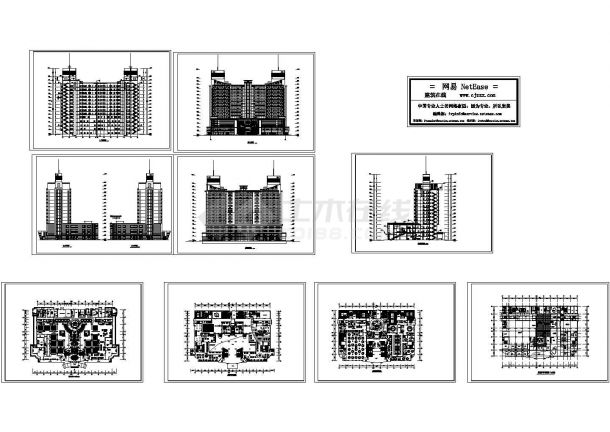 某五星级酒店建筑施工方案设计CAD图（共7张）-图一