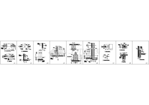 某常用工业厂房钢结构节点详图cad设计-图一