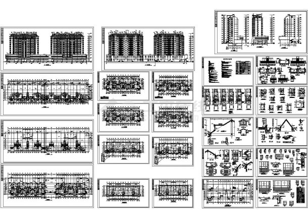 某多层框架结构住宅楼（13792.17㎡）设计cad全套建筑施工图（含设计说明，24张图）-图一