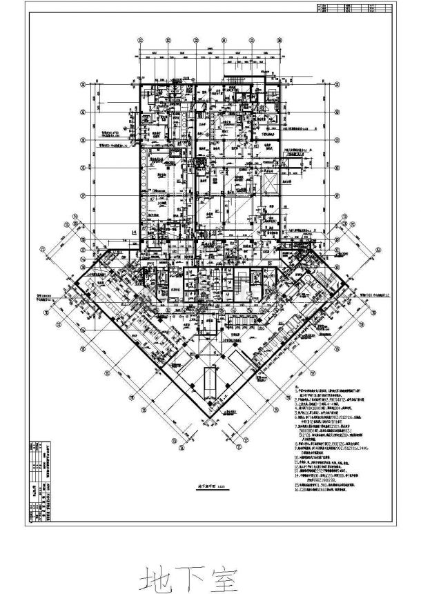 某高层框架结构国家中医医疗楼设计cad全套建筑施工图（甲级院设计，44张图）-图一
