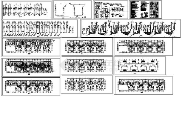 某六层住宅楼给排水及消防施工cad图纸-图一
