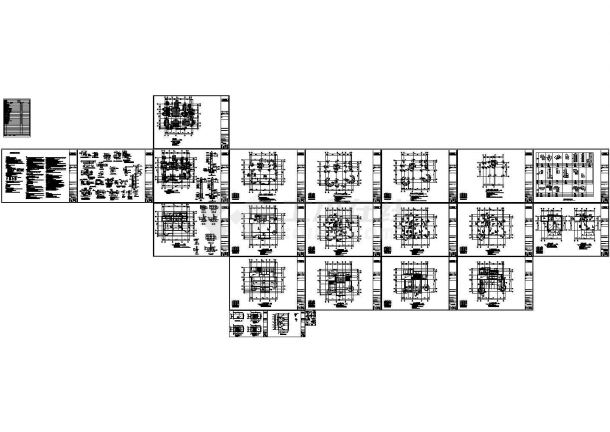 某三层框架结构意大利风格高级别墅设计cad全套建筑施工图（含设计说明，含结构设计，含效果图）-图二
