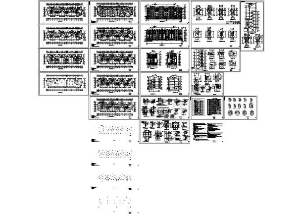 四平多层住宅楼建筑设计施工cad图纸，共二十二张-图一