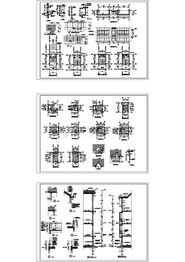 扬州某多层住宅楼建筑设计施工cad图纸，共十二张-图二