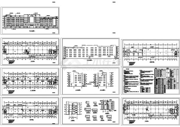4650平米5层框架结构住宅楼建筑设计CAD施工图-图一