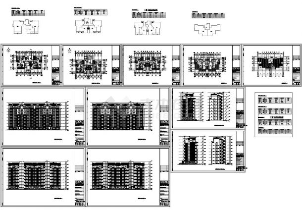 某高档小区8层住宅楼建筑设计CAD施工图（8层为复式）-图一