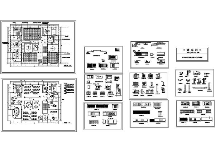 某电信办公大楼室内装饰设计cad全套平立面施工图（含设计说明）_图1