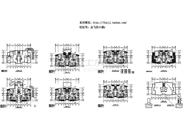 某区11471.47平米三层住宅楼建筑设计图（长29.7米宽16.2米）-图一