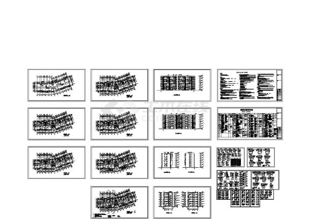 洋河某区2650.2平米三层住宅楼建施设计图（长37米宽11米）-图一