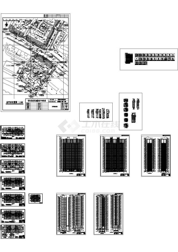 乐都花园33层住宅楼建筑设计CAD施工图-图一