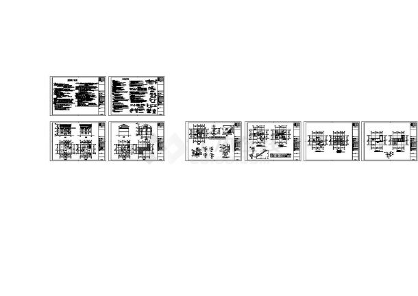 301平方米三层砖混结构住宅楼设计建筑施工cad图，共八张-图一