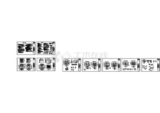 333平方米三层砖混结构住宅楼设计建筑施工cad图，共九张-图一