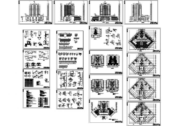 某十五层商住楼建筑施工图(设计功能包括：一至五层为商业，以上为住宅)_图1