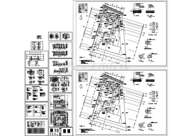 某医院三层框架结构后勤洗涤中心（2526.63㎡ ）设计cad全套建筑施工图（含设计说明，含总平面）-图一
