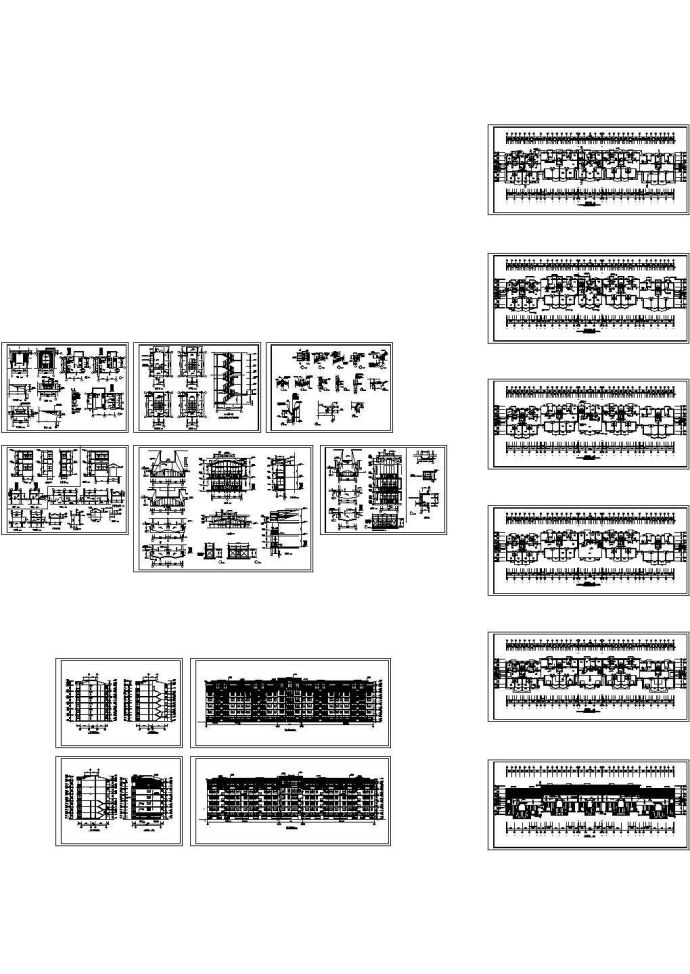 某六层住宅楼建筑施工图(设计功能包括：客厅、卧室、餐厅)_图1