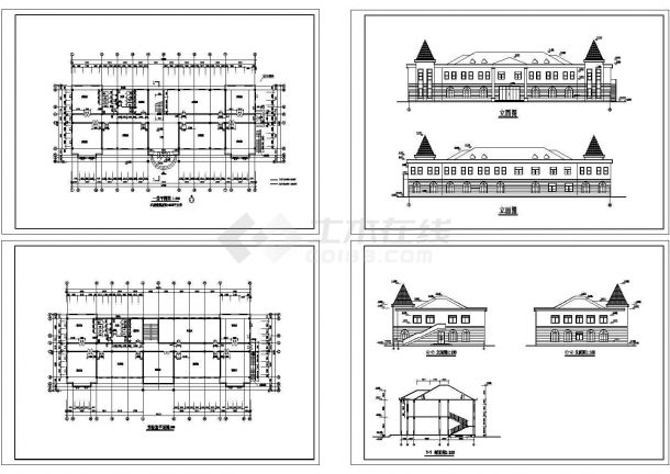 某医院二层框架结构实验楼设计cad全套建筑方案图（甲级院设计）-图一