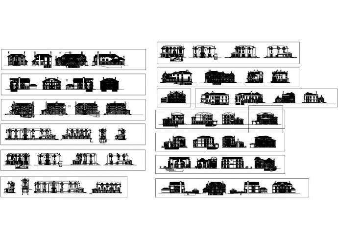 经典十三款俄式风格别墅外立面设计cad全套建筑方案图（甲级院设计，53张图）_图1