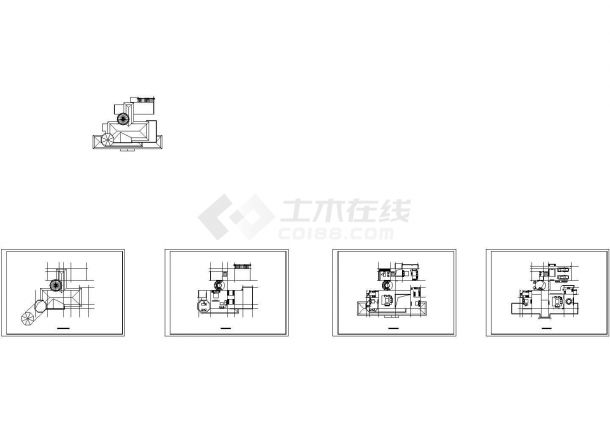 某三层框架结构山体别墅设计cad建筑方案图（含效果图）-图一