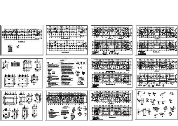 某多层现浇框架结构住宅楼设计cad全套结构施工图纸（含设计说明）-图一