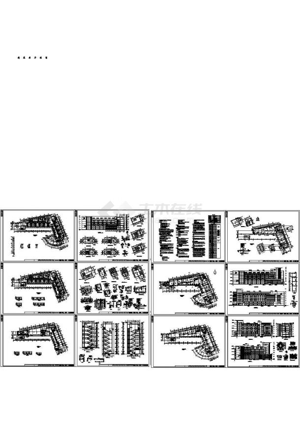 某市第二医院六层框架结构心理综合楼设计cad全套建筑方案图（含设计说明）-图一