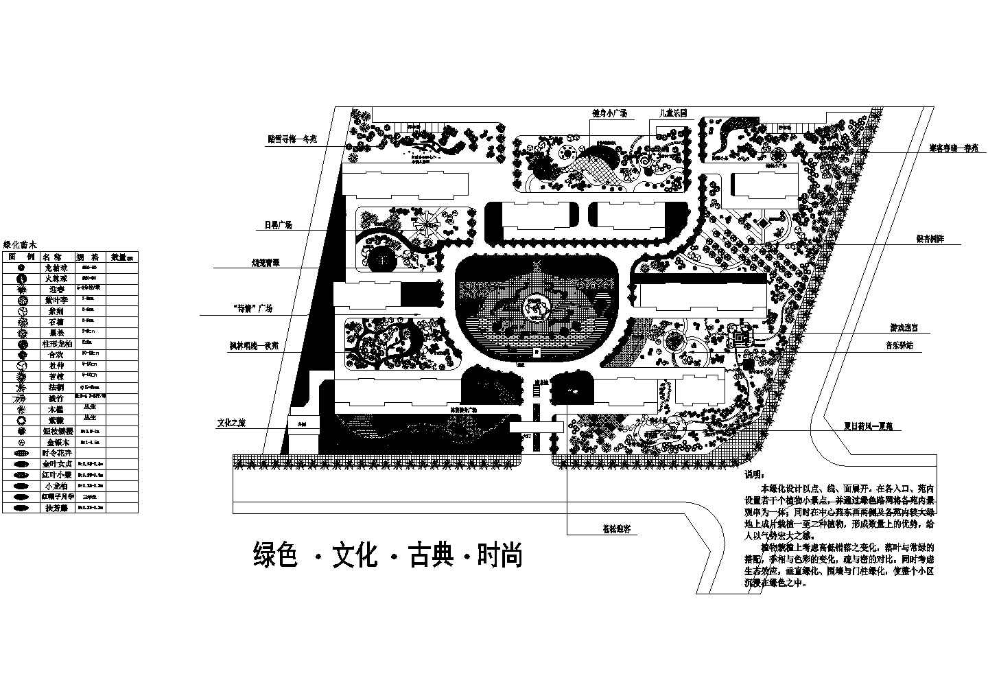 上海中心广场景观设计建筑施工cad图纸