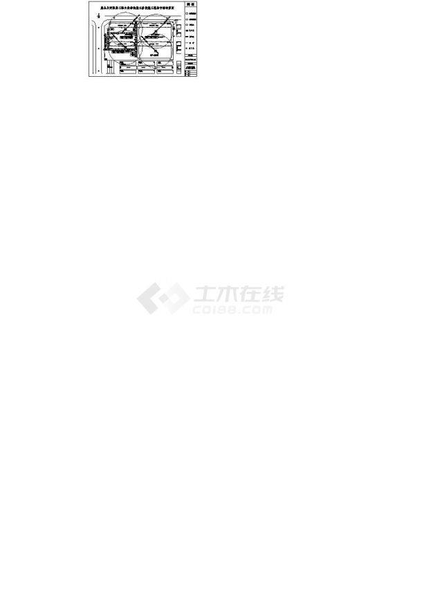 北京两限房主体施工阶段施工现场平面布置图-图一