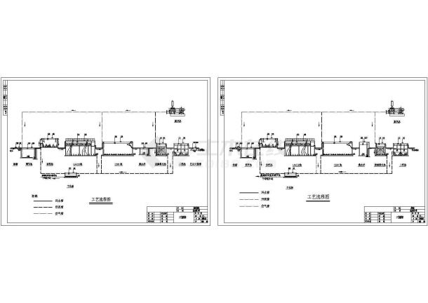 某养猪废水处理设计cad工艺流程图（甲级院设计、二种方案图）-图一